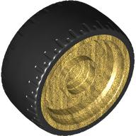 Plaatje in Gallery viewer laden, LEGO® los onderdeel Wiel in kleur Parel Goud 72206pb01