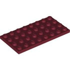 LEGO® los onderdeel Plaat Algemeen in kleur Donkerrood 3035