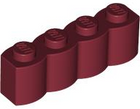 LEGO® los onderdeel Steen Aangepast Donkerrood 30137