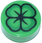 LEGO® onderdeel Tegel Rond met Motief Fel Groen 98138pb441