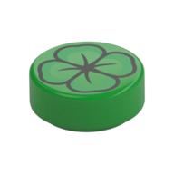 LEGO® onderdeel Tegel Rond met Motief Fel Groen 98138pb441