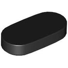 LEGO® los onderdeel Tegel Rond in kleur Zwart 1126