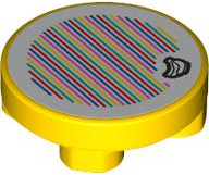 LEGO® los onderdeel Tegel Rond met Motief Geel 3567pb001