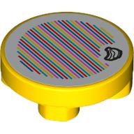 LEGO® los onderdeel Tegel Rond met Motief Geel 3567pb001