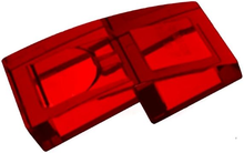 Plaatje in Gallery viewer laden, LEGO® los onderdeel Dakpan Gebogen Doorzichtig Rood 11477