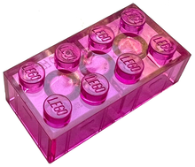 Plaatje in Gallery viewer laden, LEGO® los onderdeel Steen Doorzichtig Donkerroze 3001
