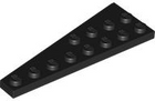 LEGO® los onderdeel Wig Plaat in kleur Zwart 3545