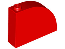 Plaatje in Gallery viewer laden, LEGO® los onderdeel Dakpan Gebogen in kleur Rood 65734