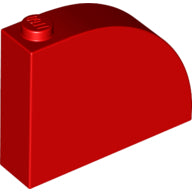 Plaatje in Gallery viewer laden, LEGO® los onderdeel Dakpan Gebogen in kleur Rood 65734