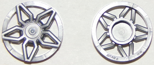 LEGO® los onderdeel Wiel Accessoire in kleur Zilver 29117b
