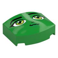 Plaatje in Gallery viewer laden, LEGO® los onderdeel Wig met Motief Fel Groen 5787pb004
