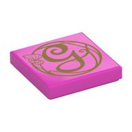 LEGO® los onderdeel Tegel met Motief Donker Roze 3068pb2484