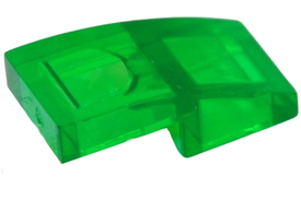 LEGO® los onderdeel Dakpan Gebogen Doorzichtig Groen 11477