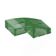 LEGO® los onderdeel Dakpan Gebogen Doorzichtig Groen 11477