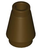 LEGO® los onderdeel Kegel in kleur Donker Bruin 4589b