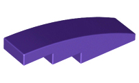 Plaatje in Gallery viewer laden, LEGO® los onderdeel Dakpan Gebogen Donkerpaars 61678