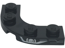 Plaatje in Gallery viewer laden, LEGO® los onderdeel Plaat Rond met Motief Zwart 68568pb01R