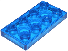Plaatje in Gallery viewer laden, LEGO® onderdeel Plaat Algemeen Doorzichtig Donkerblauw 3020