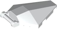 Plaatje in Gallery viewer laden, LEGO® los onderdeel Voorruit in kleur Wit 27262