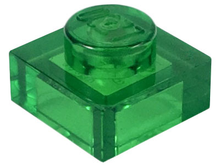 Plaatje in Gallery viewer laden, LEGO® los onderdeel Plaat Algemeen Doorzichtig Groen 3024