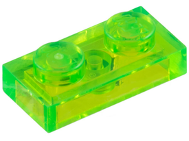 LEGO® Plaat Algemeen Doorschijnend Helder Groen 3023