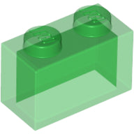 LEGO® los onderdeel Steen in kleur Doorzichtig Groen 3065