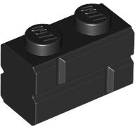 LEGO® los onderdeel Steen Aangepast in kleur Zwart 98283