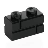 LEGO® los onderdeel Steen Aangepast in kleur Zwart 98283