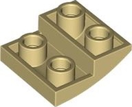 LEGO® los onderdeel Dakpan Gebogen Omgekeerd Geelbruin 32803
