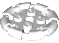 Plaatje in Gallery viewer laden, LEGO® los onderdeel Plaat Aangepast in kleur Wit 7068