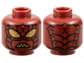 LEGO® los onderdeel Hoofd in kleur Donkerrood 3626pb3784