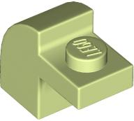 LEGO® los onderdeel Dakpan Gebogen Geelachtig Groen 6091