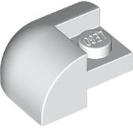 LEGO® los onderdeel Dakpan Gebogen in kleur Wit 5846