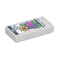 LEGO® los onderdeel Tegel met Motief in kleur Wit 3069pb1326