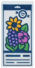 LEGO® los onderdeel Tegel met Motief in kleur Wit 3069pb1326