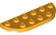 Plaatje in Gallery viewer laden, LEGO® los onderdeel Plaat Rond Helder Licht Oranje 18980