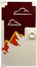 LEGO® los onderdeel Deur met Motief in kleur Wit 60616pb116
