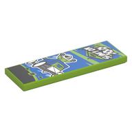 LEGO® los onderdeel Tegel met Motief Limoen 69729pb150