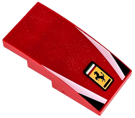 LEGO® onderdeel Dakpan Gebogen met Motief Rood 93606pb209