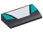 LEGO® onderdeel Dakpan Gebogen met Motief Zwart 88930pb182