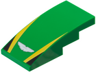 LEGO® onderdeel Dakpan Gebogen met Motief Groen 93606pb206