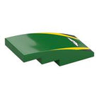 LEGO® onderdeel Dakpan Gebogen met Motief Groen 93606pb206