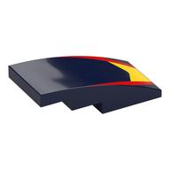 LEGO® Dakpan Gebogen met Motief Donkerblauw 93606pb205