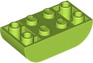 Plaatje in Gallery viewer laden, LEGO® los onderdeel Dakpan Gebogen Omgekeerd Limoen 5174