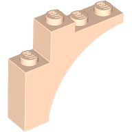 LEGO® los onderdeel Steen Boog in kleur Lichte Noga 80543