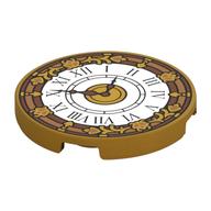 Plaatje in Gallery viewer laden, LEGO® onderdeel Tegel Rond met Motief Parel Goud 67095pb085