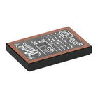 LEGO® los onderdeel Tegel met Motief Zwart 26603pb469