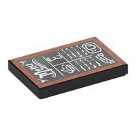 LEGO® los onderdeel Tegel met Motief Zwart 26603pb469