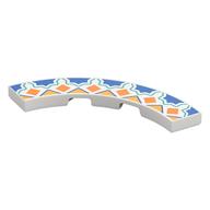 Plaatje in Gallery viewer laden, LEGO® los onderdeel Tegel Rond met Motief Wit 27507pb17