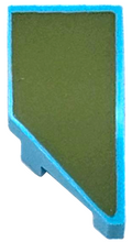 Plaatje in Gallery viewer laden, LEGO® onderdeel Wig met Motief Medium Azuurblauw 29119pb034